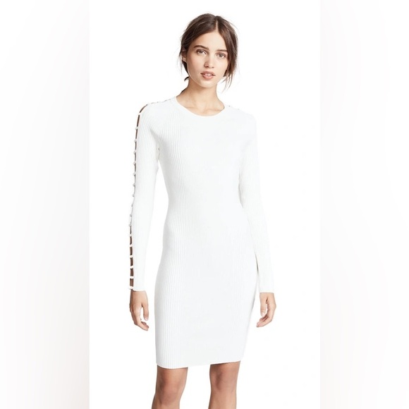 Alexander Wang strap detail rib knit white dress size small - Picture 7 of 9